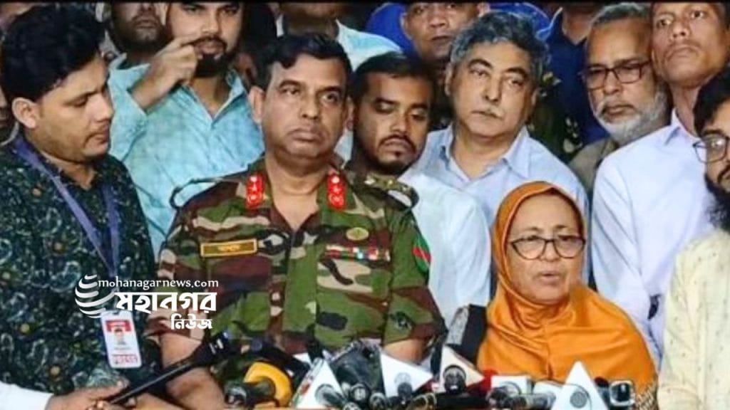 ঢামেকের চিকিৎসক প্রতিনিধি দলের সঙ্গে কথা বলার পর স্বাস্থ্য উপদেষ্টার ব্রিফিং। ছবি : সংগৃহীত